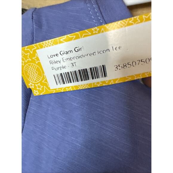 Love Glam Girl Riley Embroidered Ice-Cream Tee T-Shirt, 3T - Picture 4 of 4